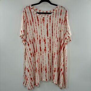 3for$20 New Direction Red/Orange Tie-Dye Women's Top size 3X